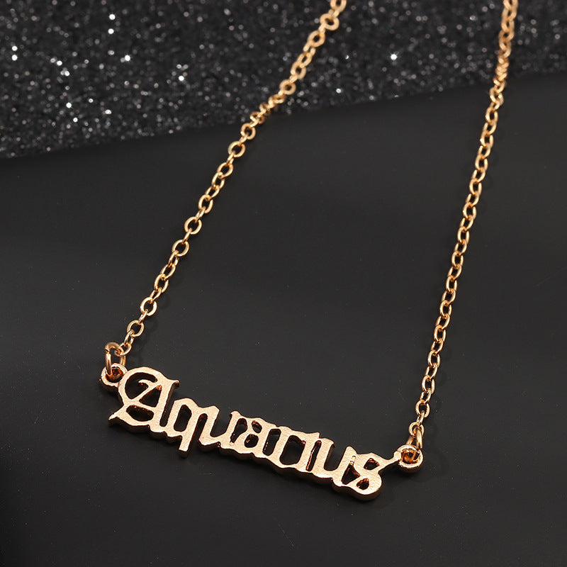 Collier Zodiac Old English