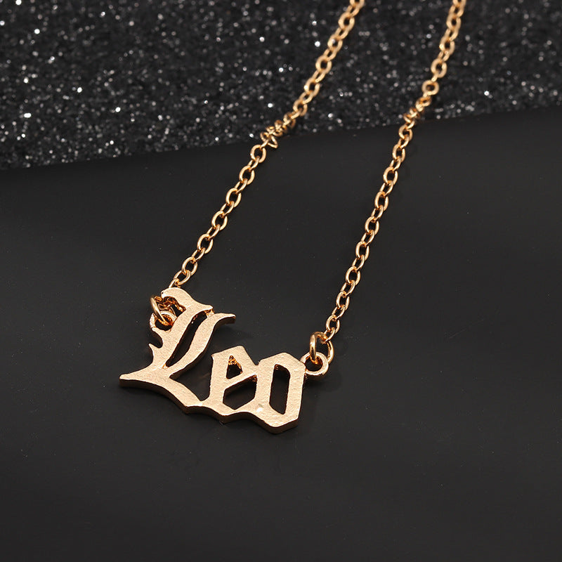 Collier Zodiac Old English