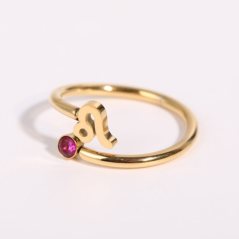 Constellation Symbol Birthstone Ring