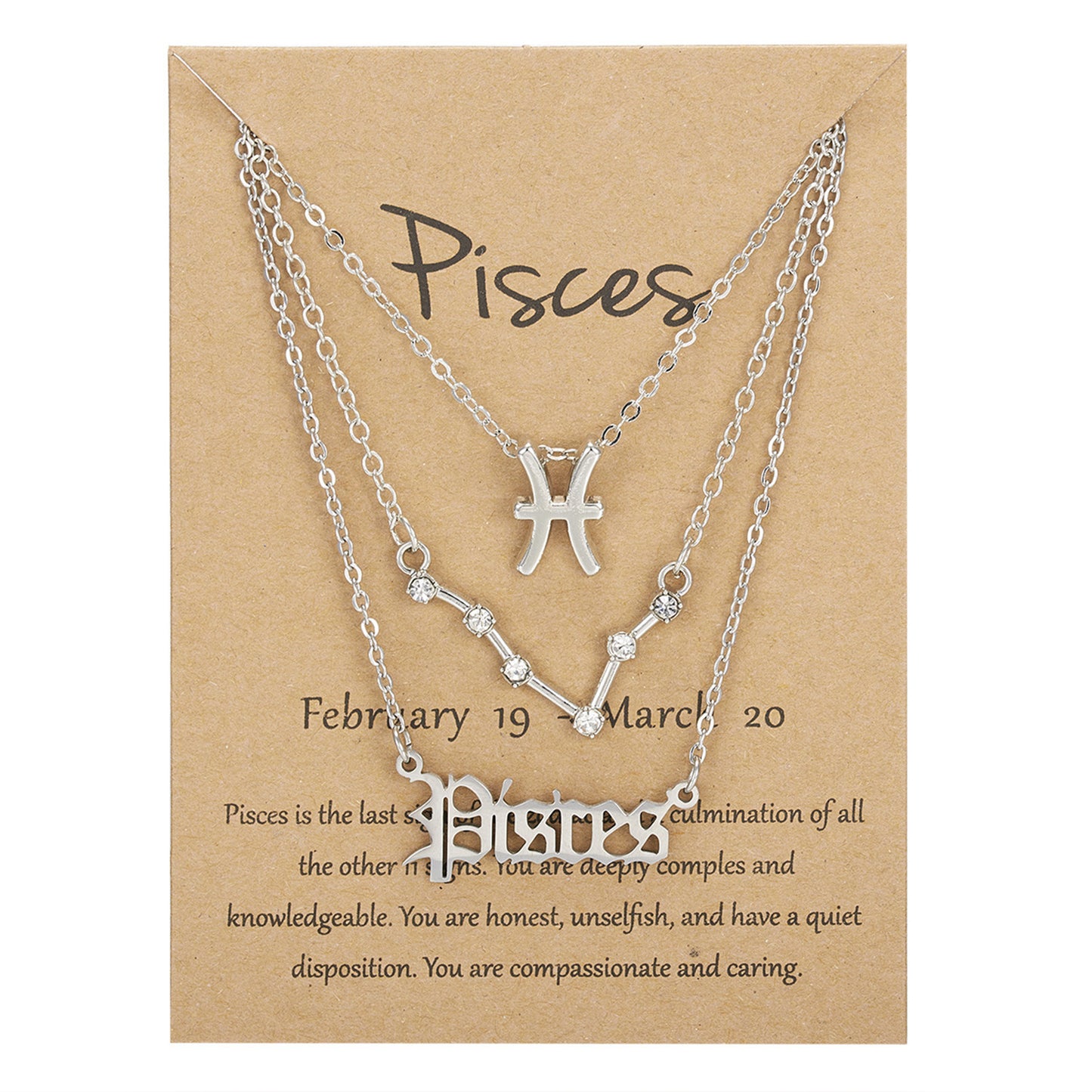 Symbol Starry Sky Ancient English Letters Twelve Constellations Necklace