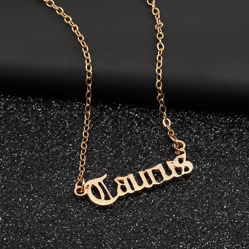 Collier Zodiac Old English