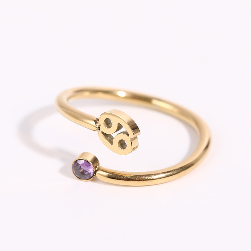 Constellation Symbol Birthstone Ring