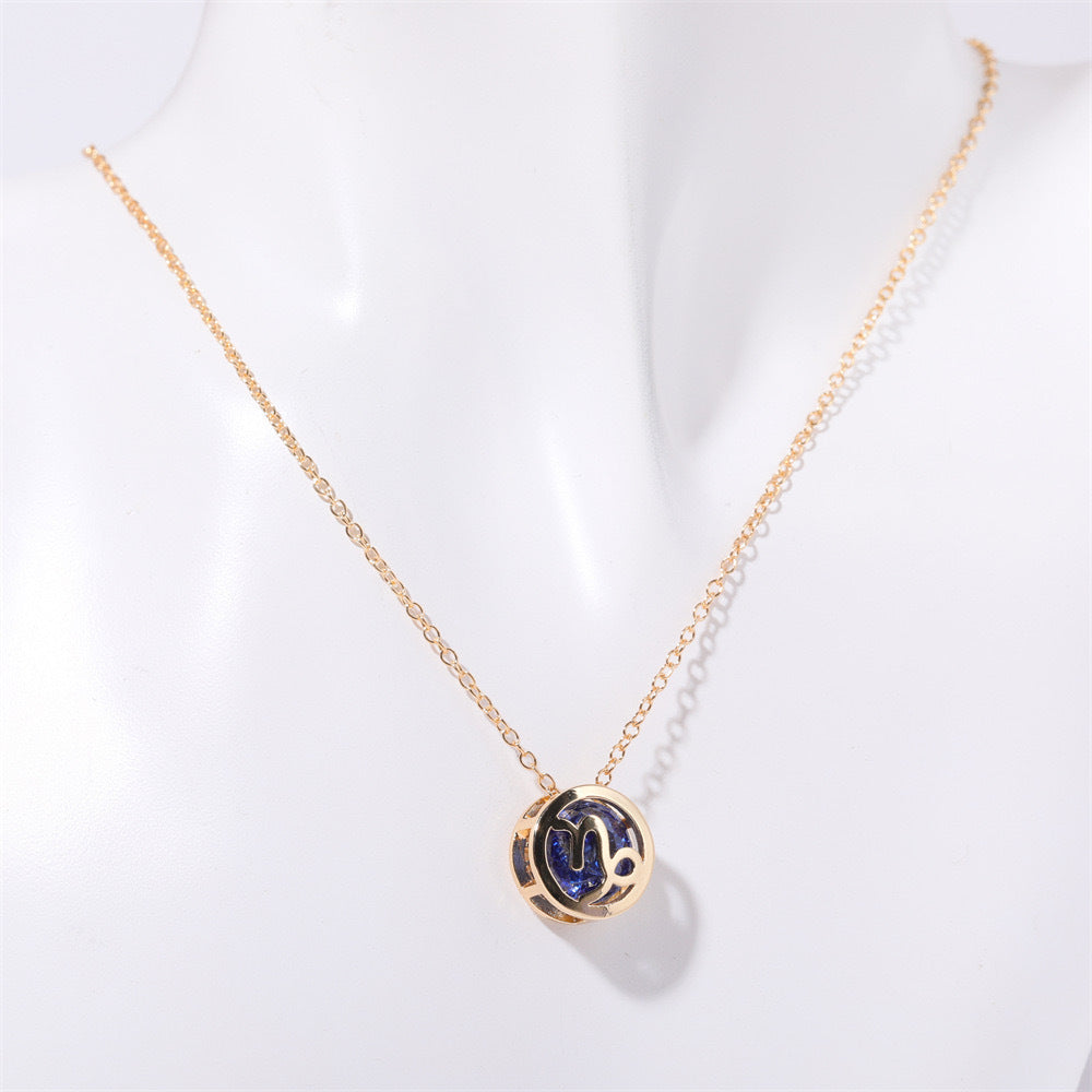 Double-sided Hollow Twelve Constellations Necklace