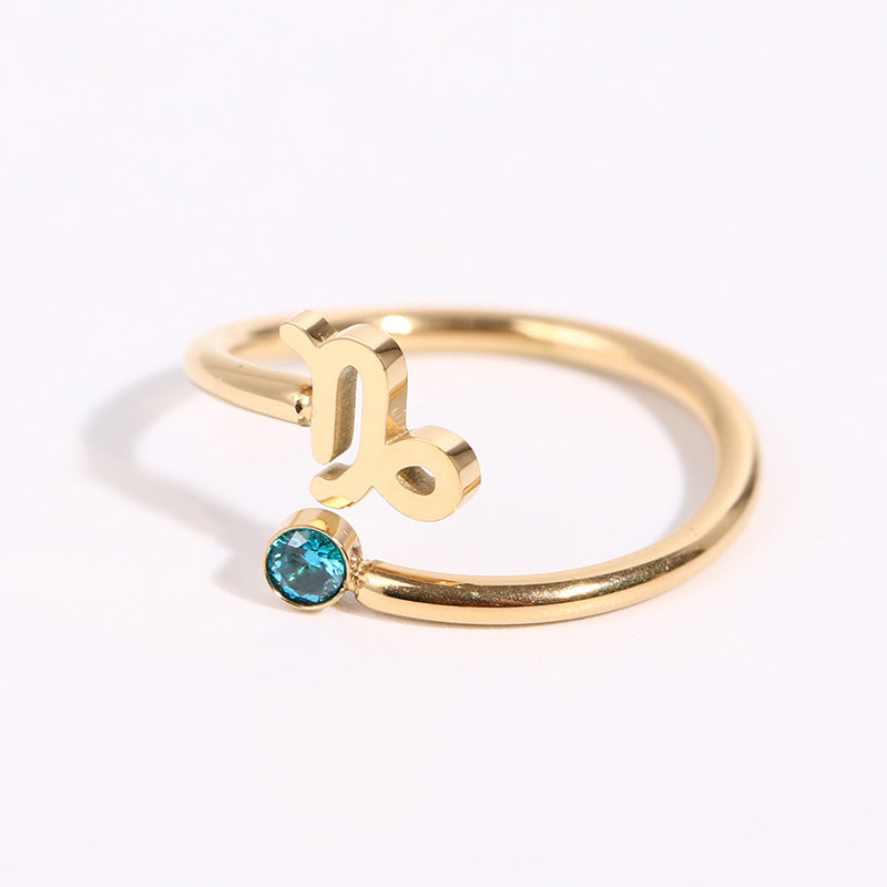 Constellation Symbol Birthstone Ring