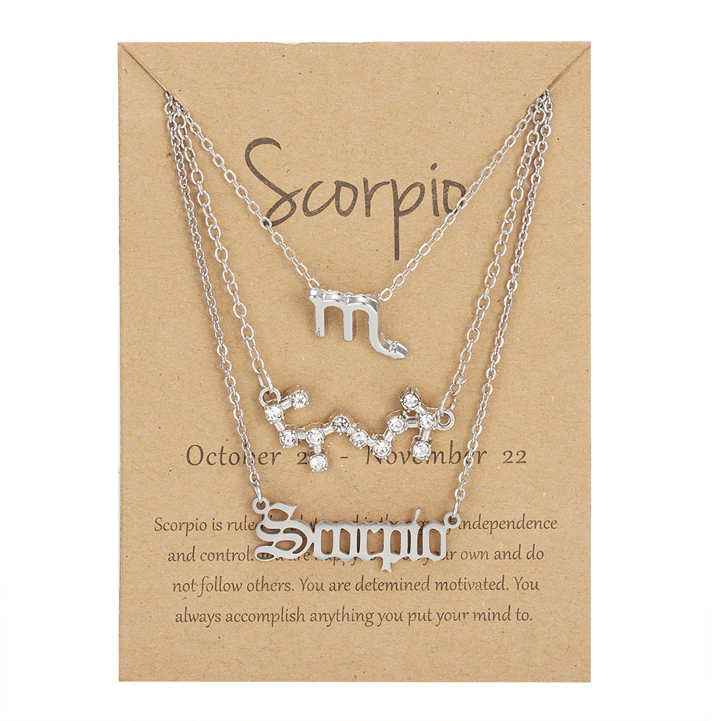 Symbol Starry Sky Ancient English Letters Twelve Constellations Necklace